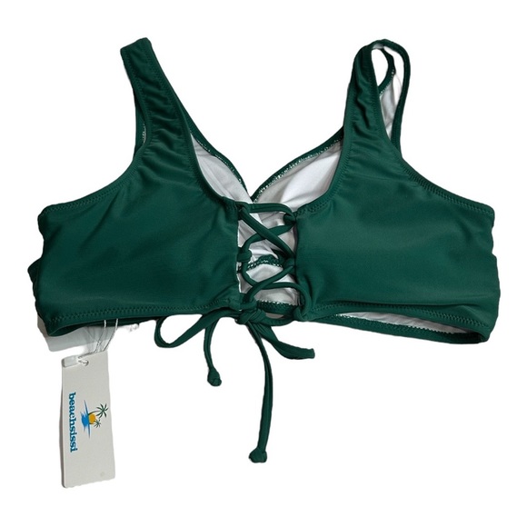 Beachsissi Front Twist Bikini Top Green Size L - Picture 5 of 5